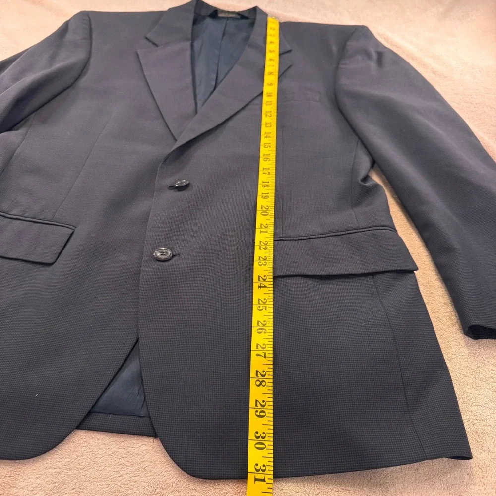 Jos A Bank Business Express Navy Blue 100% Wool 2-Buttn Blazer Sport Coat Sz 40S